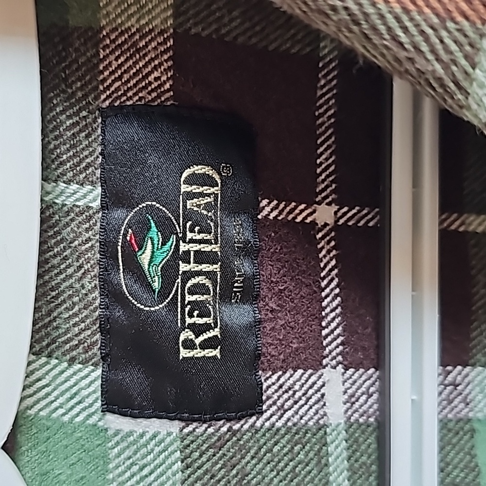 Red Head Green And Brown Thick Flannel in Men's Size Medium EUC - Picture 2 of 9